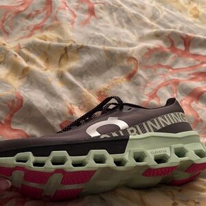 On Running Athletic Shoes - Gray, Green, Pink